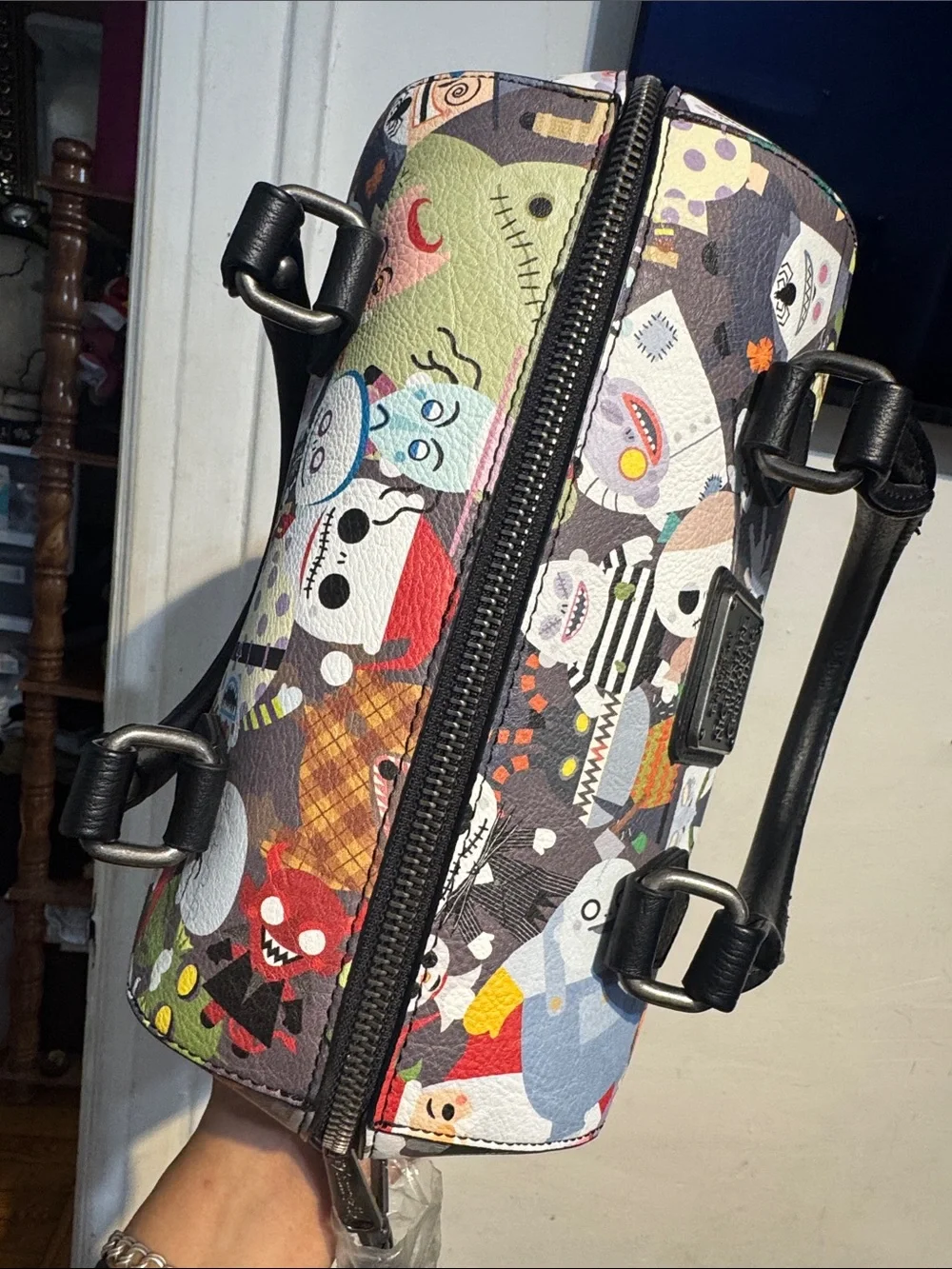 Disney The Nightmare Before Christmas Chibi character print duffle purse